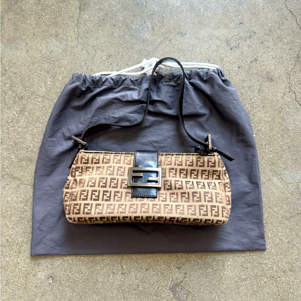Fendi Zucchino Baguette Bag